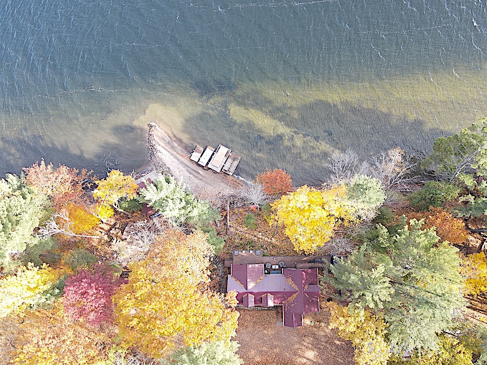 Boshkung Lake The Farley Lake House- Aerial