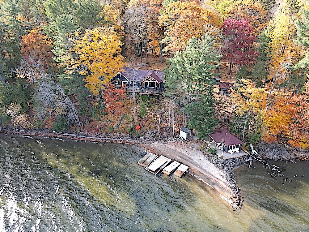 Boshkung Lake The Farley Lake House - Aerial