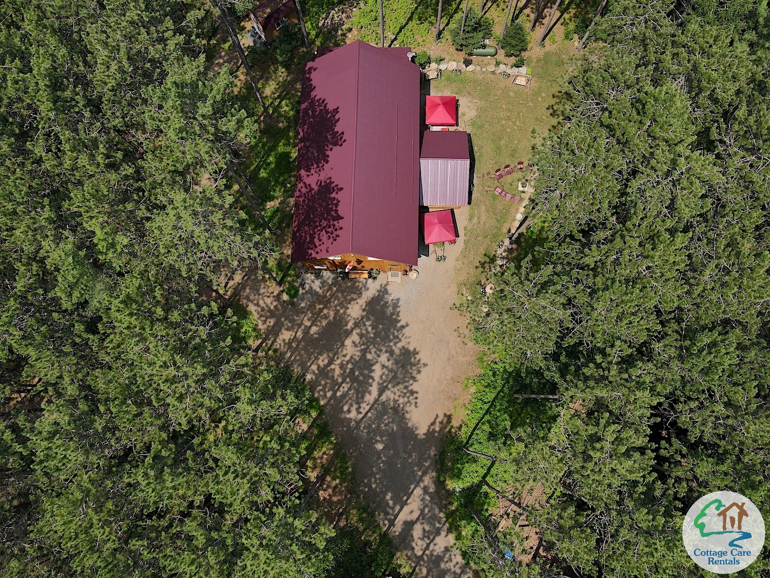 Boshkung Acres - The Barn - Aerial