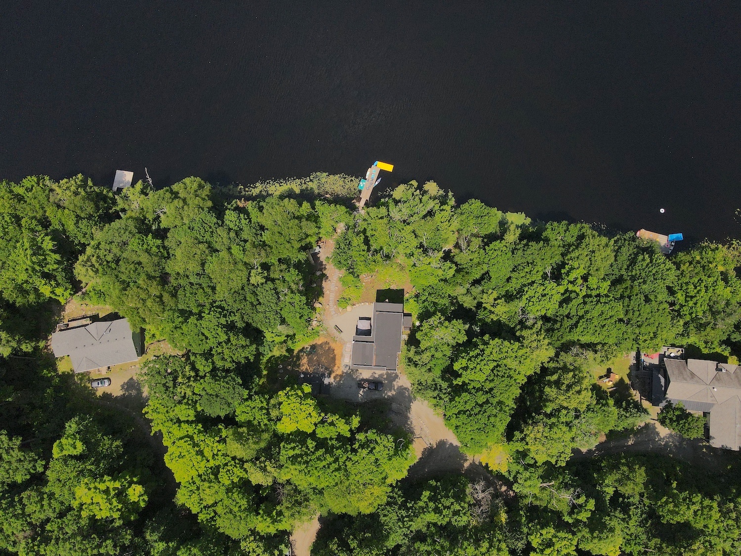 Growler Lake Deerwood Retreat - Aerial of Cottage