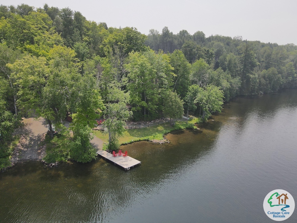 Lower Buckhorn Lake Sunset Point - Aerial of Lakefront and Boat Launch