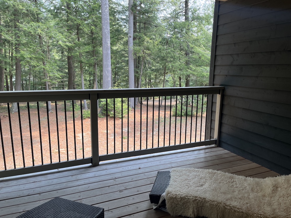 Pelaw Lake Lavender Cottage - Primary Bedroom - Private Deck with View to Lake