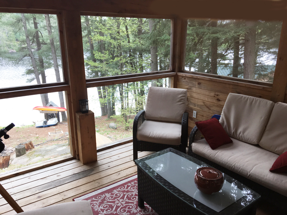 3 Screen in porch view to the lake